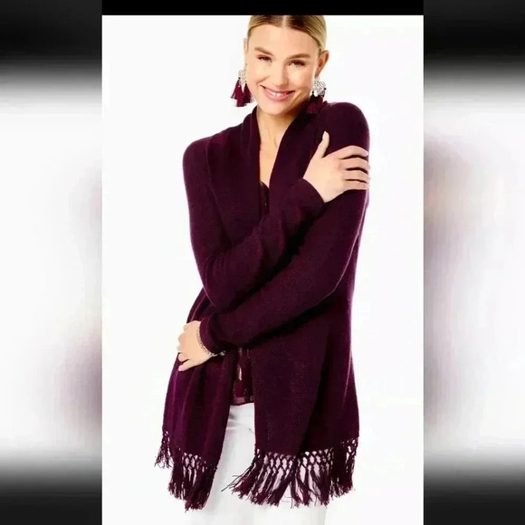 Lilly Pulitzer EUC Tatum Fringe Cardigan - Picture 1 of 9
